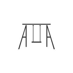 swing icon. Amusement park element icon. Premium quality graphic design. Signs, outline symbols collection icon for websites, web design, mobile app, info graphics
