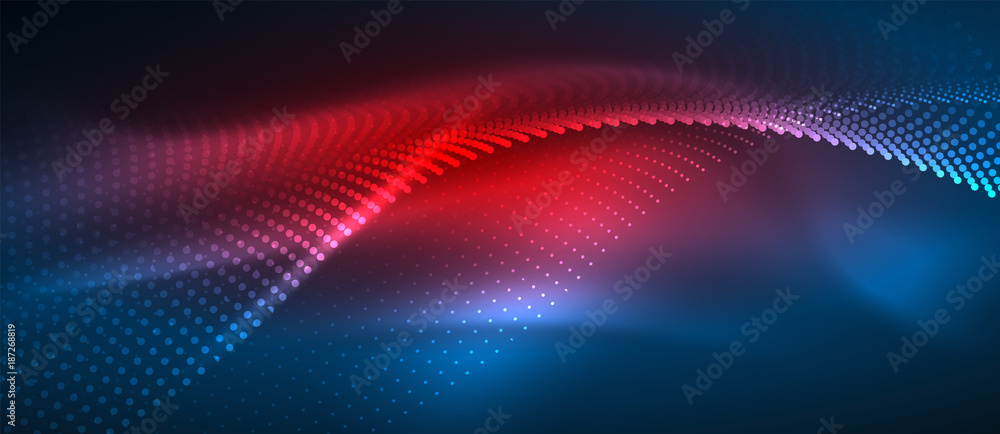 Aufkleber smooth smoke particle wave