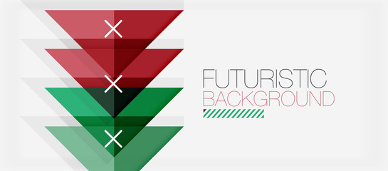 Minimalistic triangle modern banner design, geometric abstract background