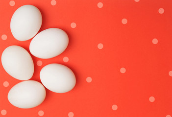 Easter eggs on a colorful background 

