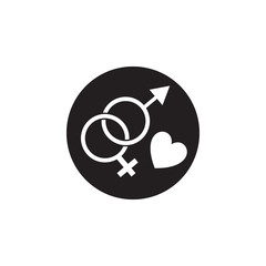 male and female lovers icon. Valentine's Day elements. Premium quality graphic design icon. Simple love icon for websites, web design, mobile app, info graphics