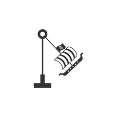 swing boat viking icon. Amusement park element icon. Premium quality graphic design. Signs, outline symbols collection icon for websites, web design, mobile app, info graphics