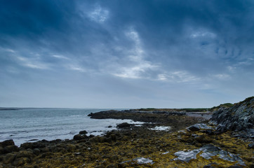Stormy Skies over Bay and Sea