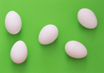 Easter eggs on a colorful background
