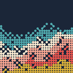Abstract vintage retro wave pattern background