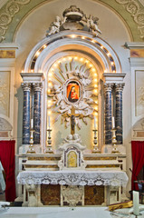 altar and tabernacle in neoclassical style of an ancient church