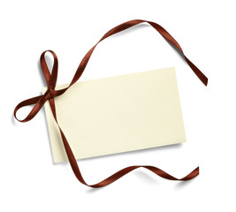 ribbon bow card note chirstmas celebration greeting