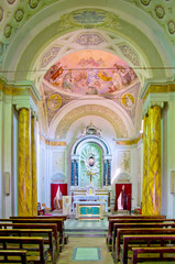 altar and tabernacle in neoclassical style of an ancient church
