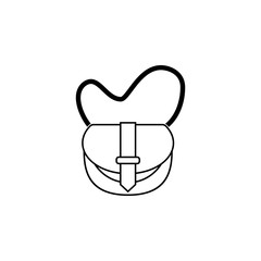 handbag over the shoulder icon. Bags element icon. Premium quality graphic design. Signs, outline symbols collection icon for websites, web design, mobile app, info graphics