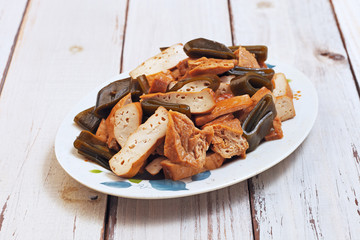 Braised dishes is a popular street food in Taiwan