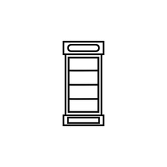 refrigerator for drinks icon. Hypermarket and goods for sale elements. Premium quality graphic design icon. Simple love icon for websites, web design, mobile app, info graphics