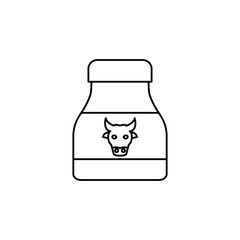 milk bank icon. Hypermarket and goods for sale elements. Premium quality graphic design icon. Simple love icon for websites, web design, mobile app, info graphics
