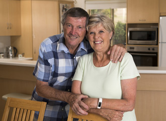 senior beautiful middle age couple around 70 years old smiling h