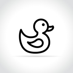 Obraz na płótnie Canvas small duck icon on white background