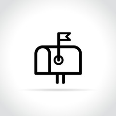 letter box icon on white background