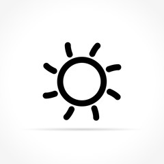 sun icon on white background