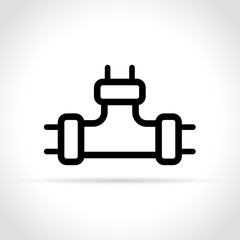 water pipe icon on white background