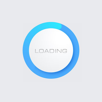 Blue Loading Bar for Web Interfaces. Template