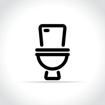 recommend clip art: toilet icon on white background