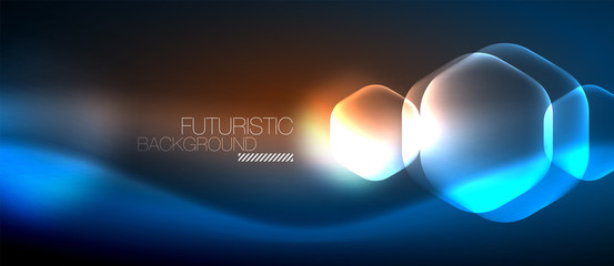 Neon hexagon background