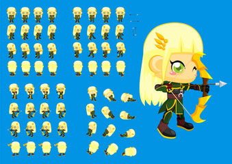 Archer Girl Game Character
