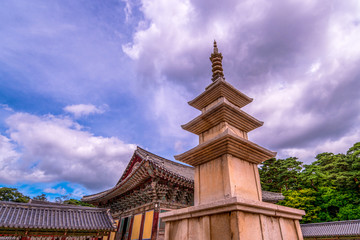 Fototapeta premium Seokgatap Pagoda (National Treasure No. 21) of Korea's world famous Bulguksa Temple