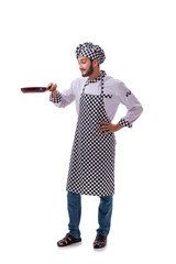 Male cook isolated on the white background