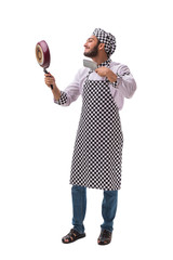 Male cook isolated on the white background