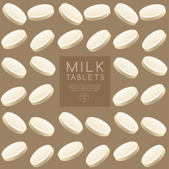 Milk Tablets : Vector Illustration