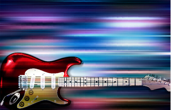 abstract background with electric guitar