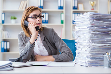 Businesswoman working in the office