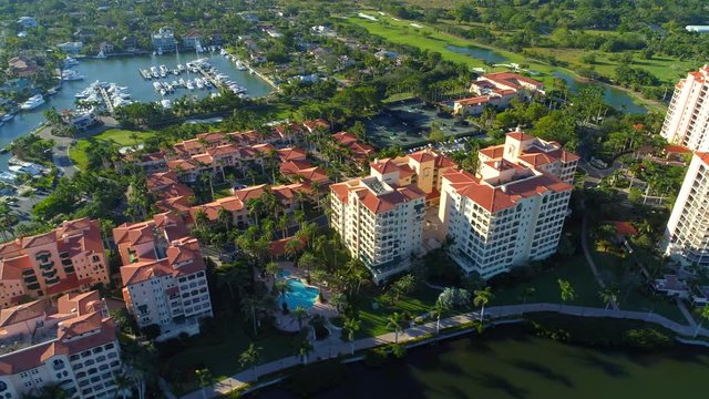 Aerial video upscale community Miami Florida