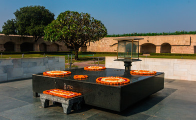 Rajghat, Mahatma Gandhi Crematorium, Delhi, India 
