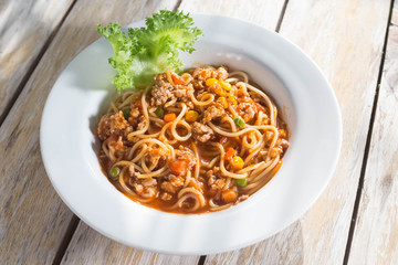 .Spaghetti with Pork Sauce