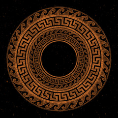 Ancient Greek round ornament.