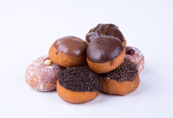 donut or chocolate donut on a background.