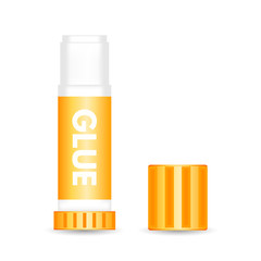Realistic vector tubes of glue packaging mockup template.