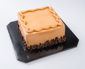 cake or chocolate cake on a background.