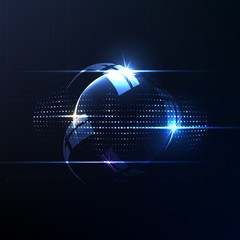 Technological global intellegent abstract background vector