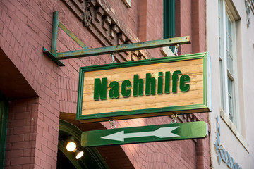 Fototapeta premium Schild 277 - Nachhilfe