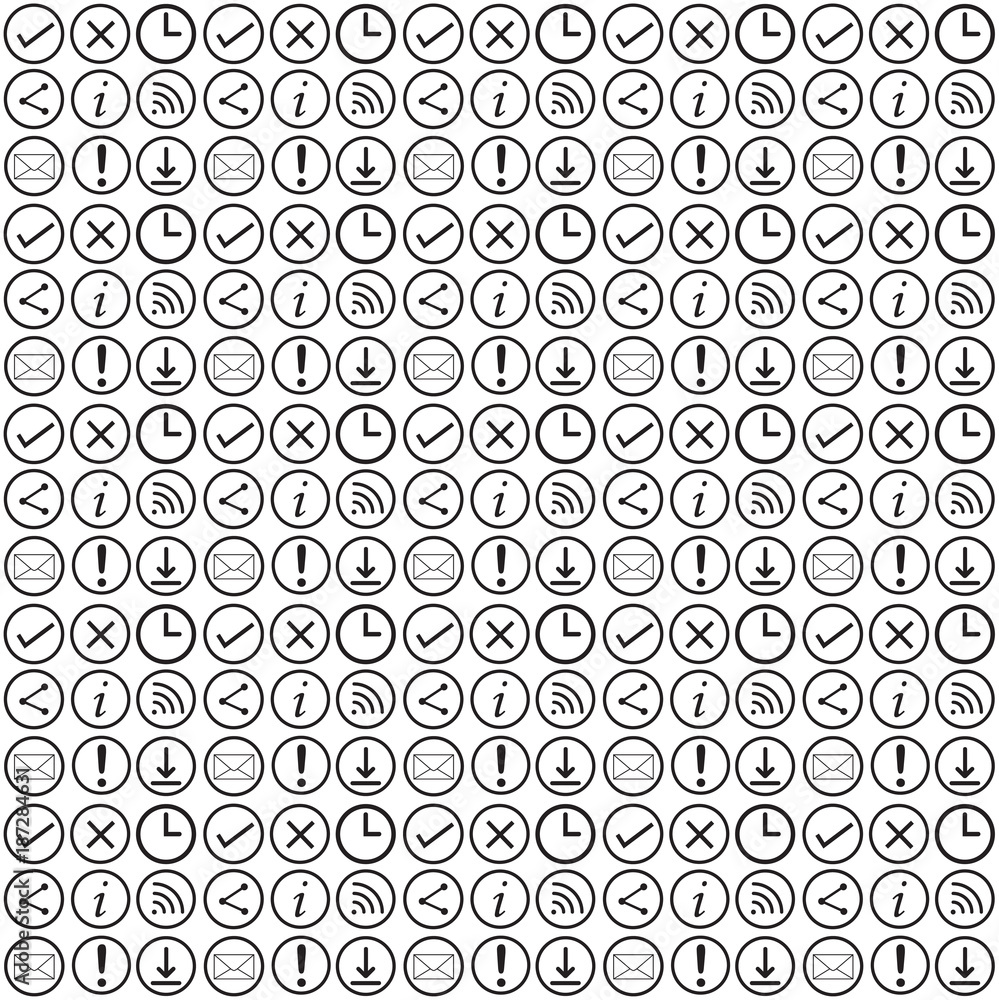 Poster web icons vector background.