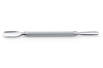 pusher for cuticle and nails care, manicure, pedicure tools isolated white background