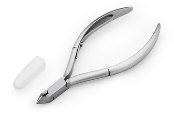 clippers for cuticle on isolated  white background