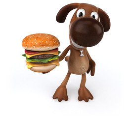 Naklejka premium Fun dog
