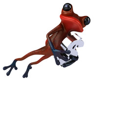 Fun frog- 3D Illustration