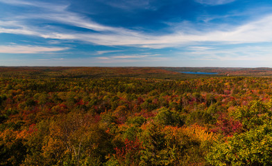 Beginning of Indian Summer at Centennial Ridges Trail at Algonquin Provincial Park