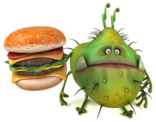 Fun germ - 3D Illustration