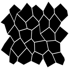 Black and White Irregular Grid