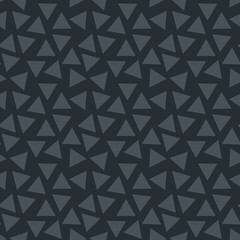 Black seamless pattern with geometric ornament