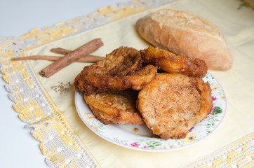 French toasts. Traditional Spanish torrijas